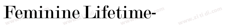 Feminine Lifetime字体转换